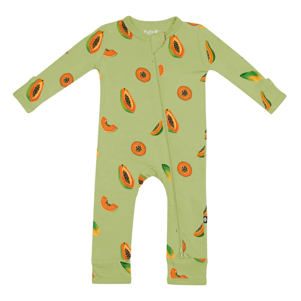 Kyte Baby Zippered Romper - Papaya