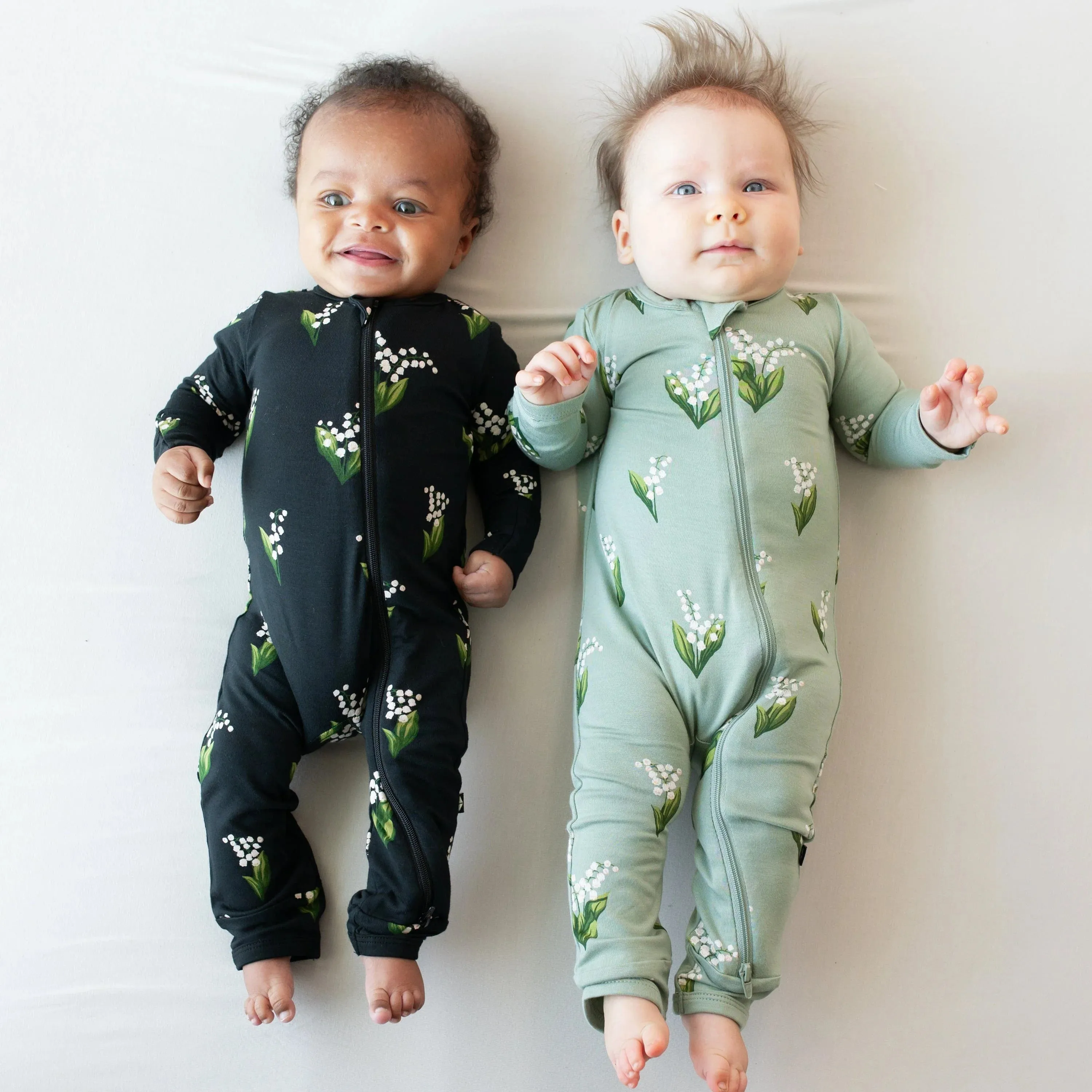 Kyte Baby - Zippered Romper - Thyme Lily