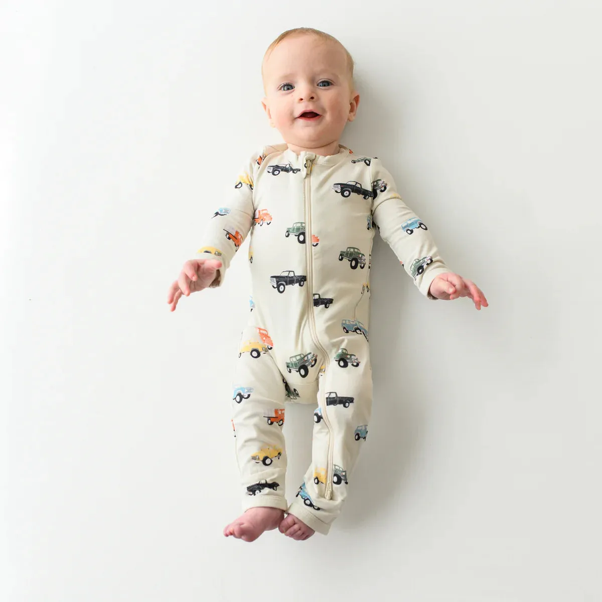 Kyte Baby Zippered Romper - Vintage Truck
