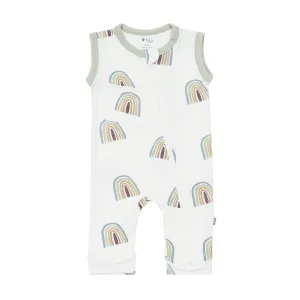 Kyte Zippered Sleeveless Romper- Aloe