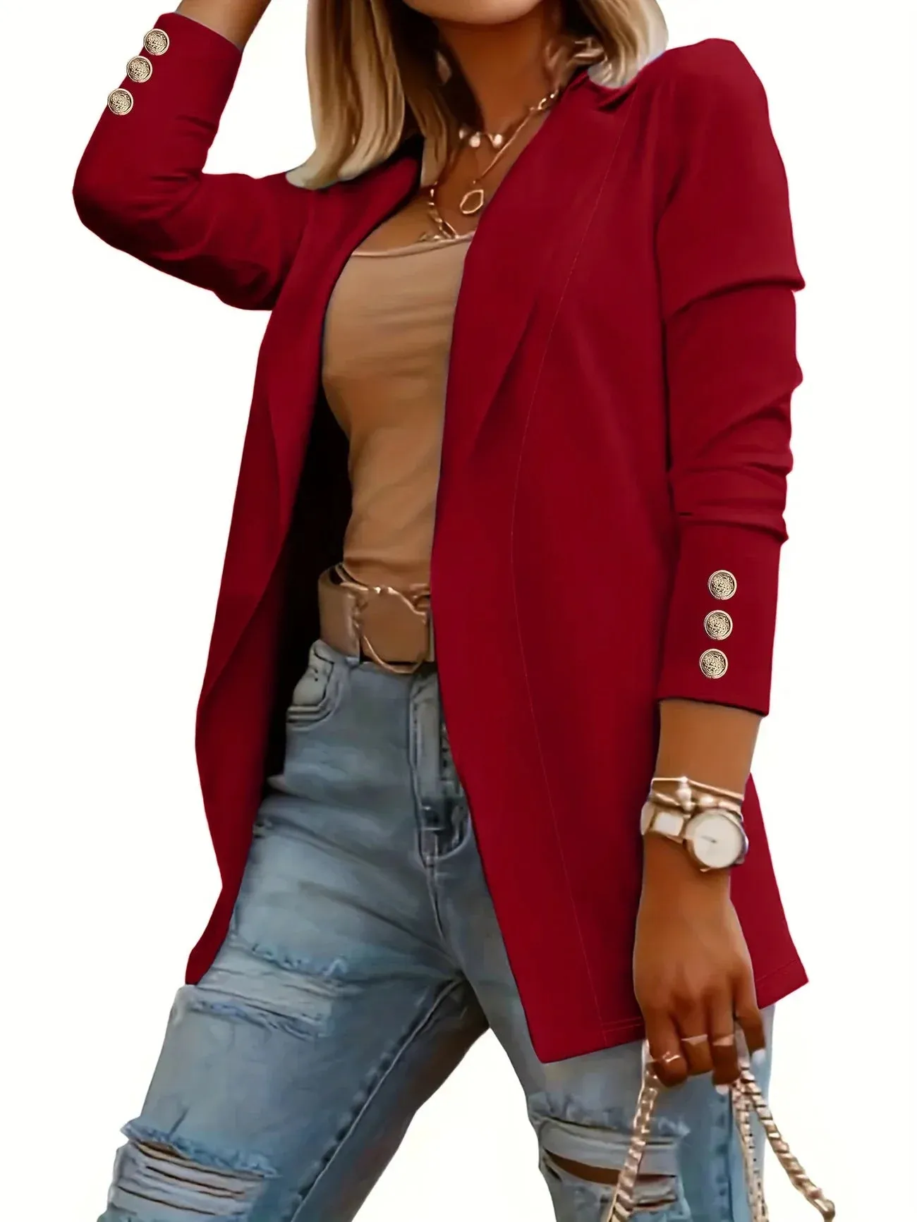 Layla™ - Chic Open Front Jacket