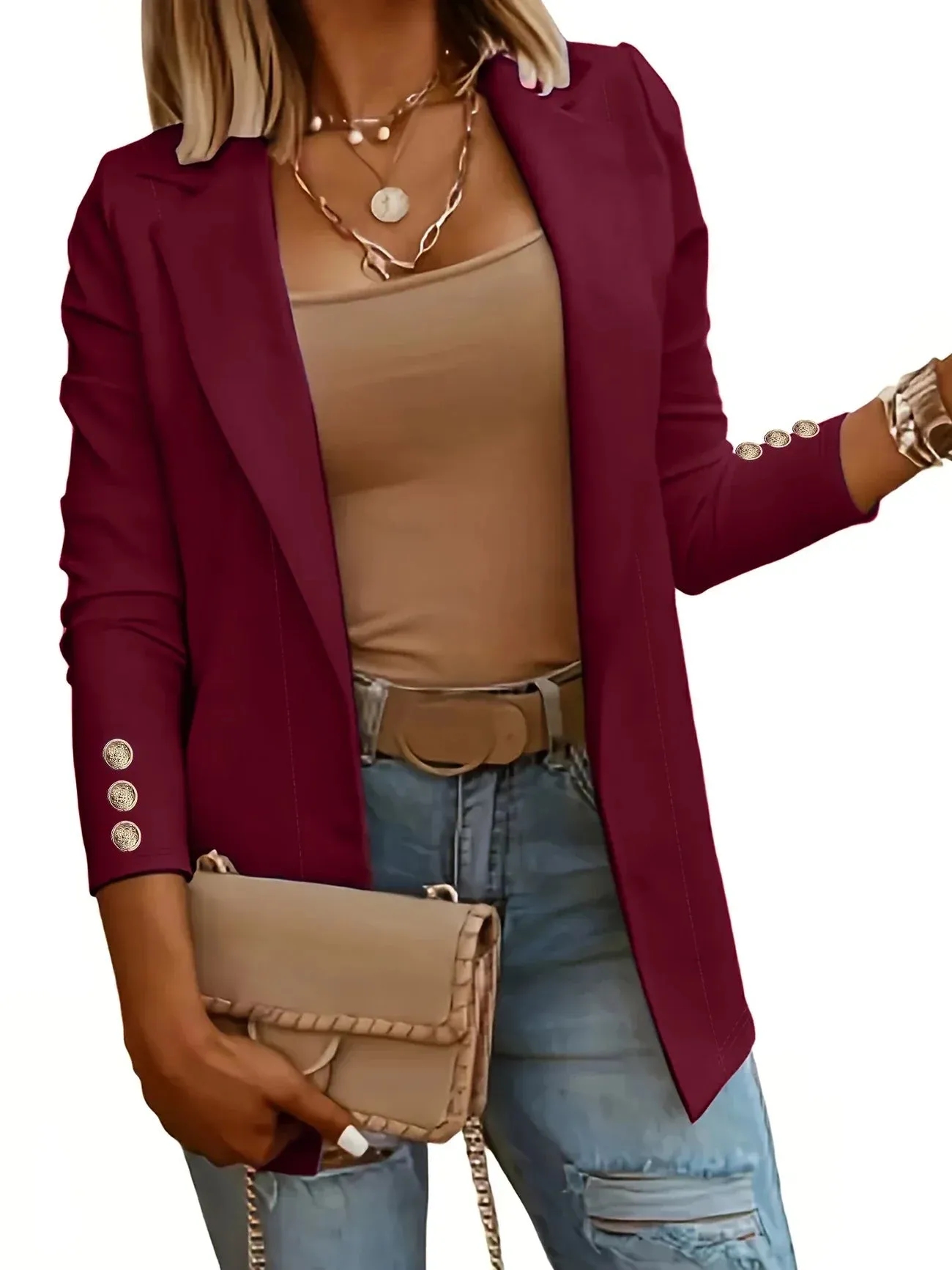 Layla™ - Chic Open Front Jacket