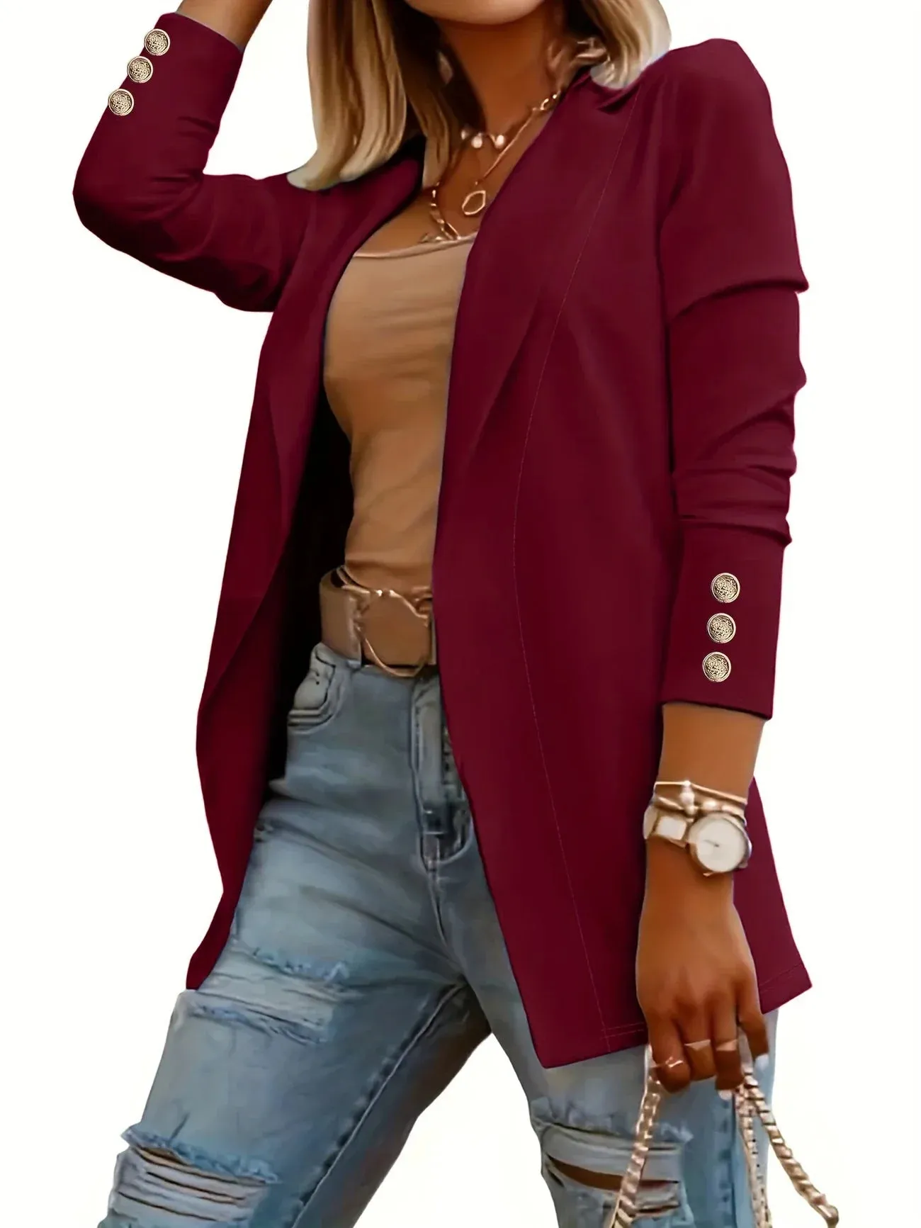Layla™ - Chic Open Front Jacket