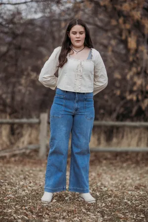 Leah jeans--medium denim