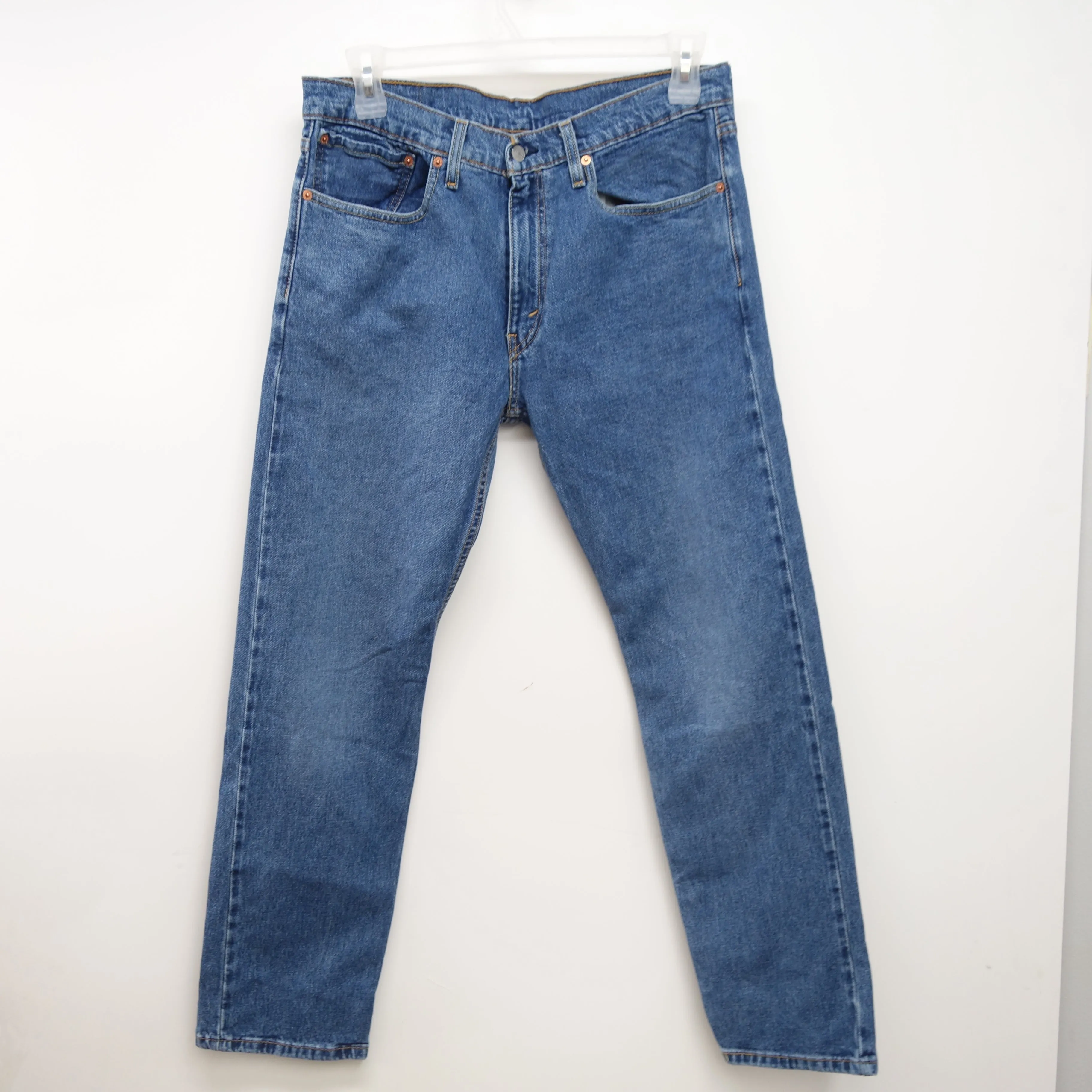 Levi's Mens 502 0363 Regular Taper Fit Medium Blue Fashion Denim Jeans Size 34 x 30