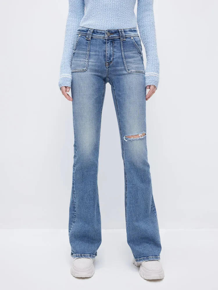 Light Blue Slight Flared Jeans