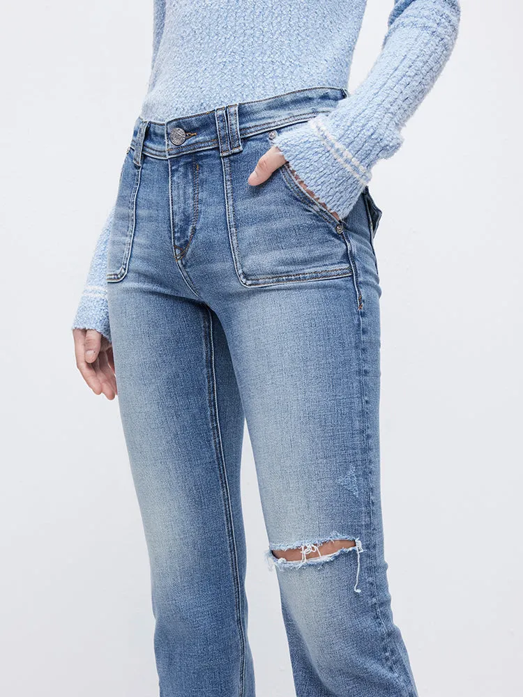 Light Blue Slight Flared Jeans