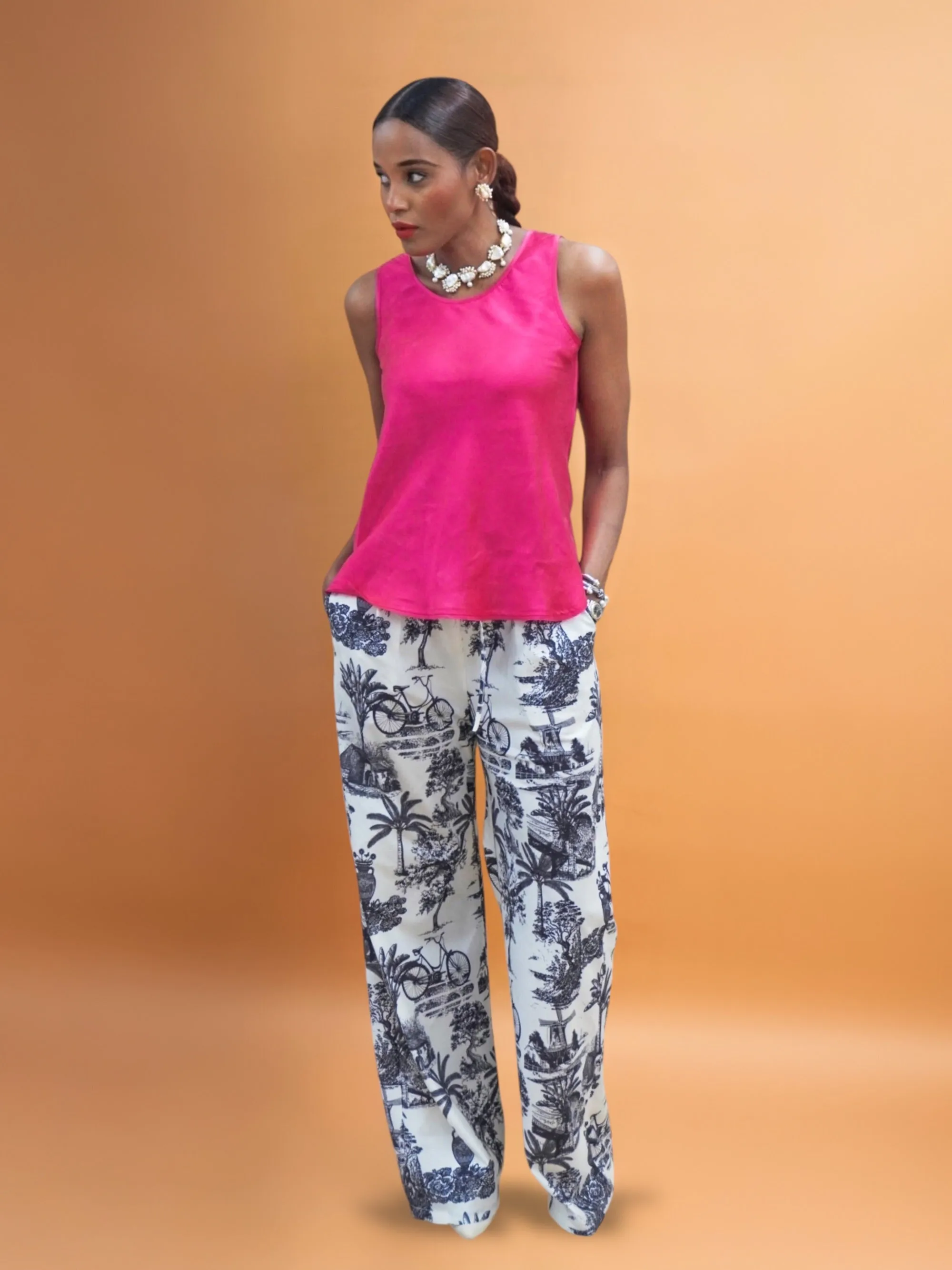 Liora Silk Tank Top for Tall Women