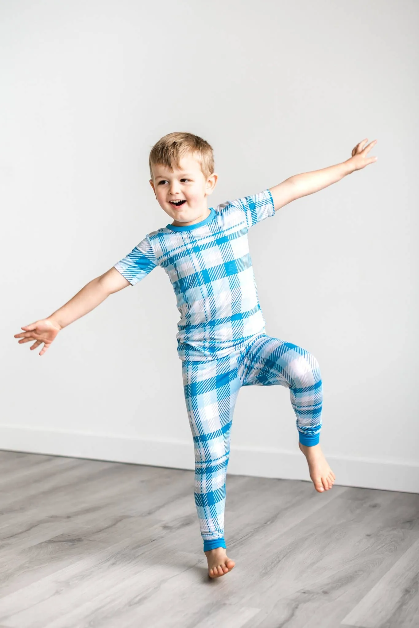 Little Sleepies Blueberry Plaid Bamboo 2pc Pajama Set