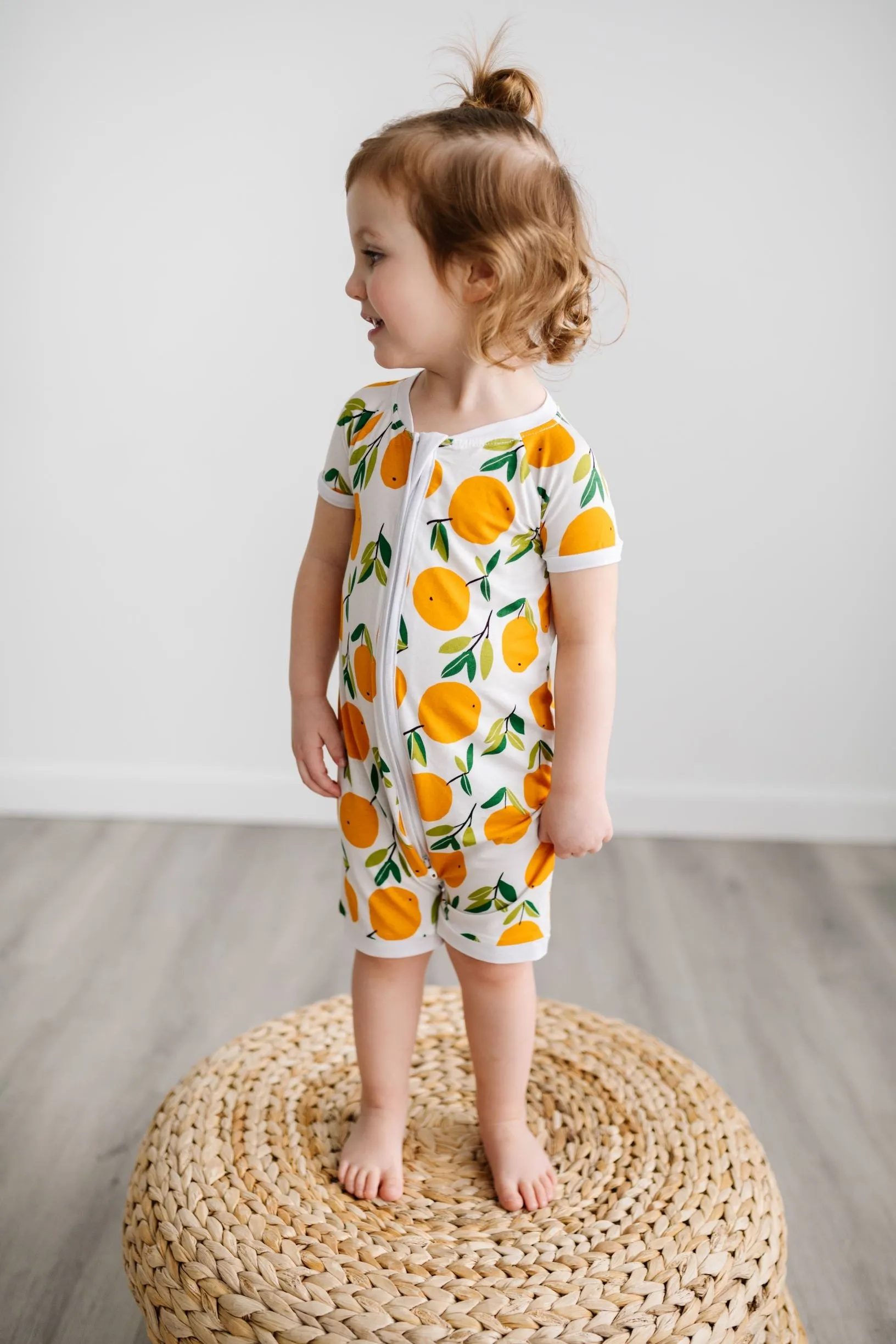 Little Sleepies Clementines Shorty Romper/Sleeper