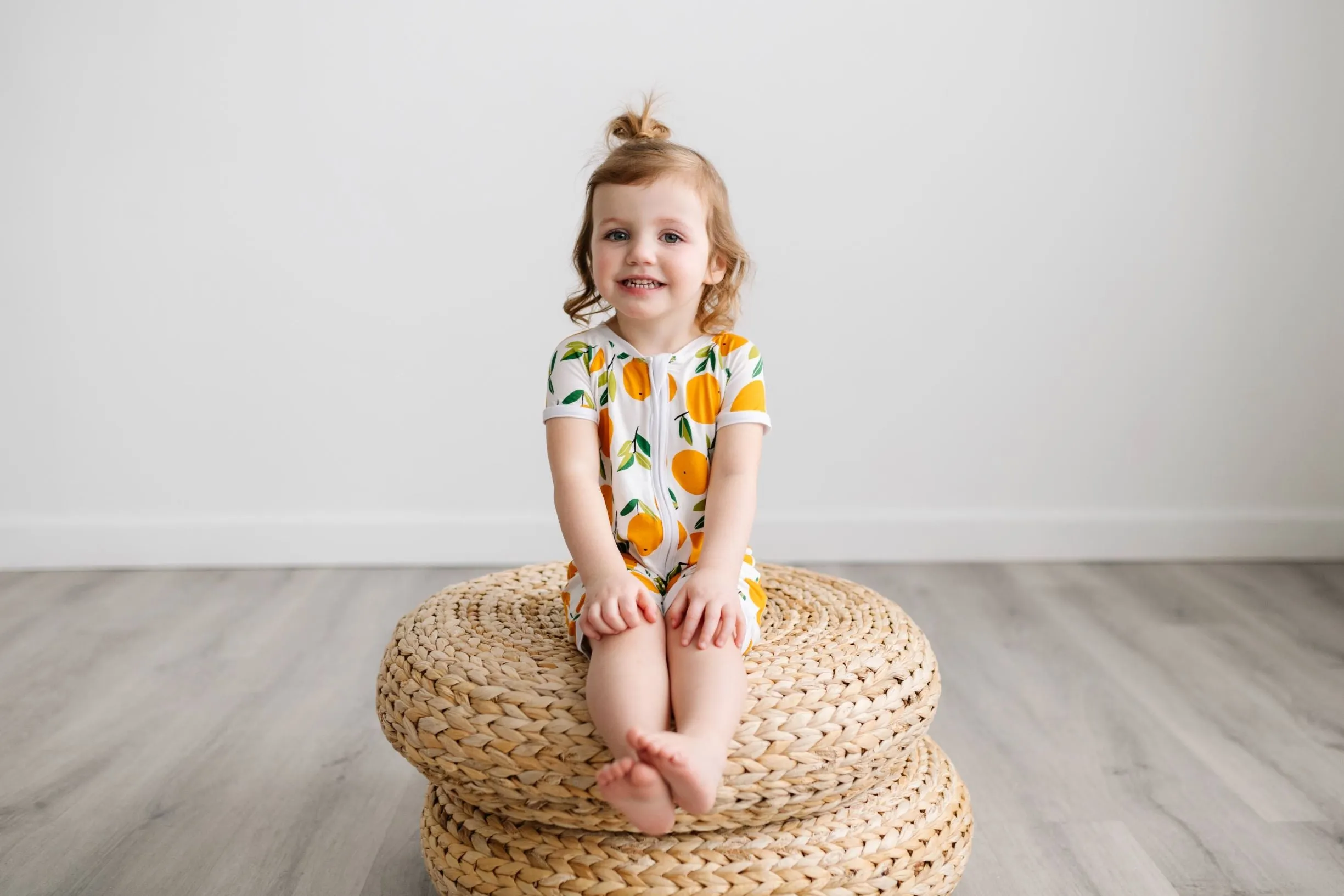 Little Sleepies Clementines Shorty Romper/Sleeper
