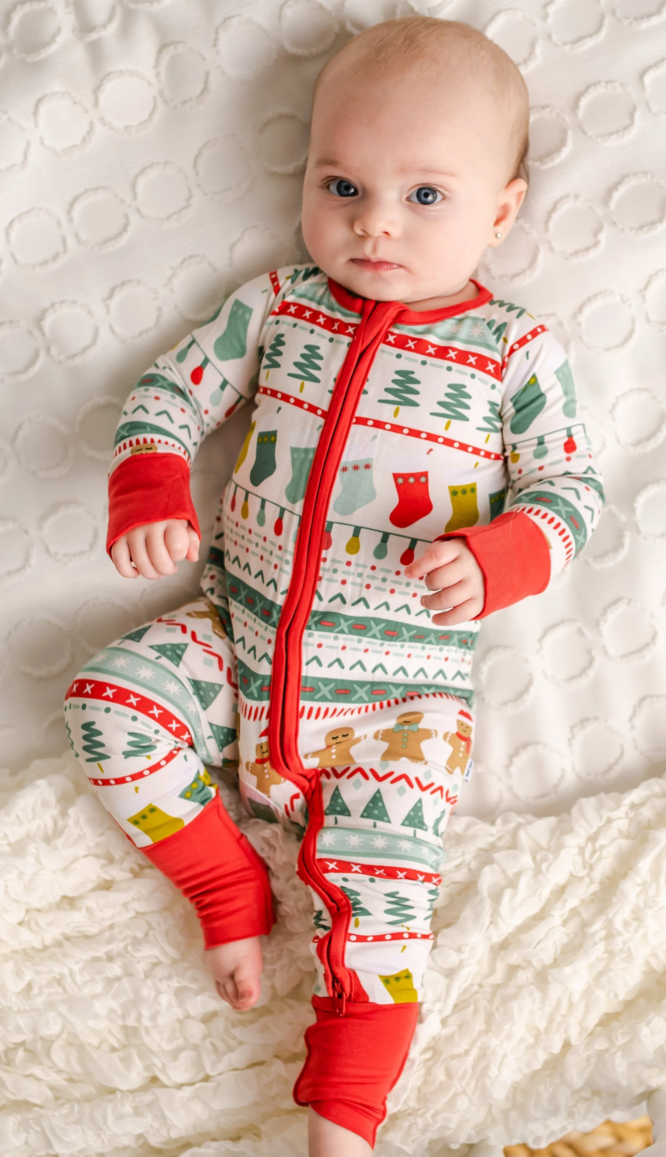 Little Sleepies Fair Isle Bamboo Convertible Romper/Sleeper