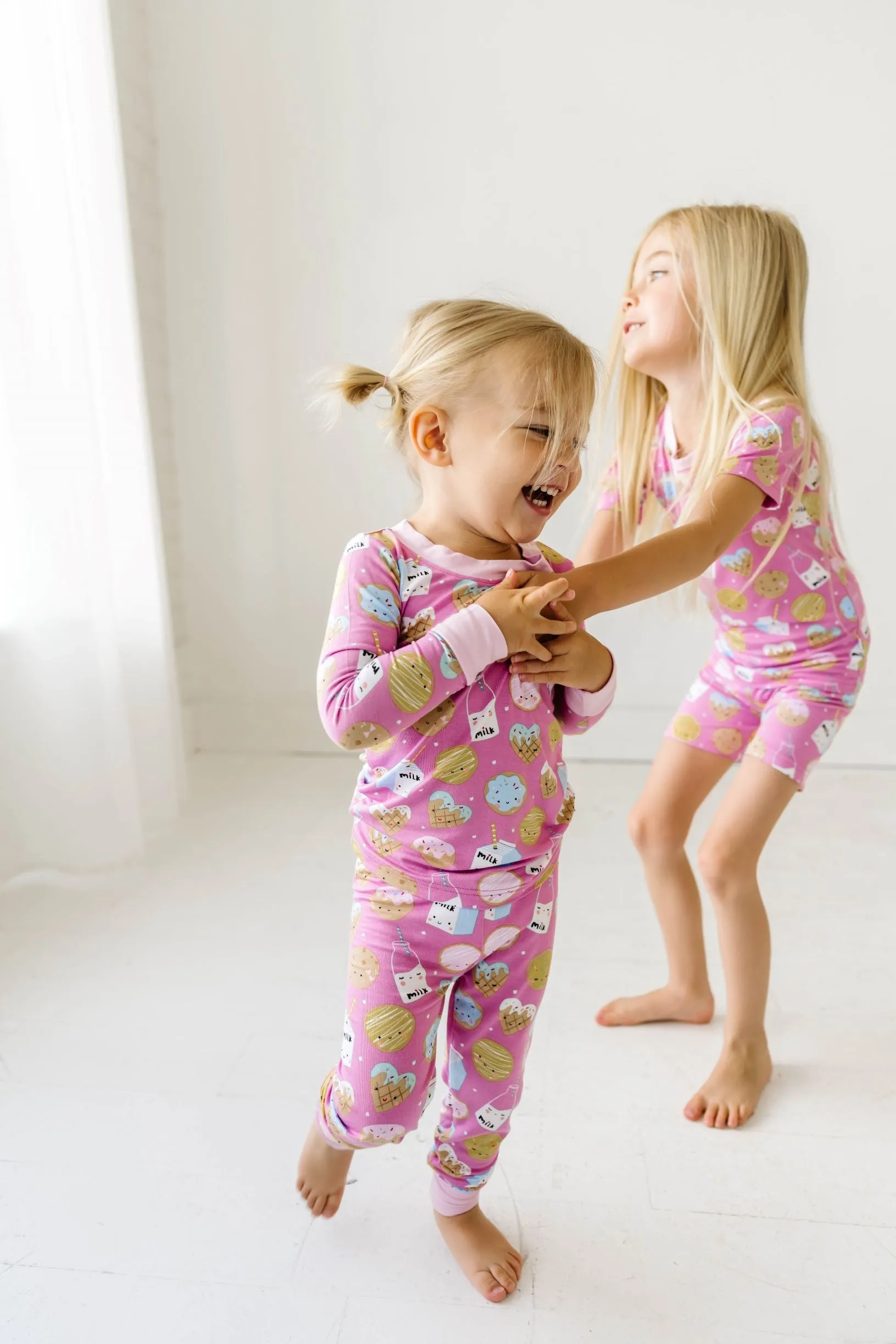 Little Sleepies Pink Cookies & Milk L/S 2pc Pajama Set