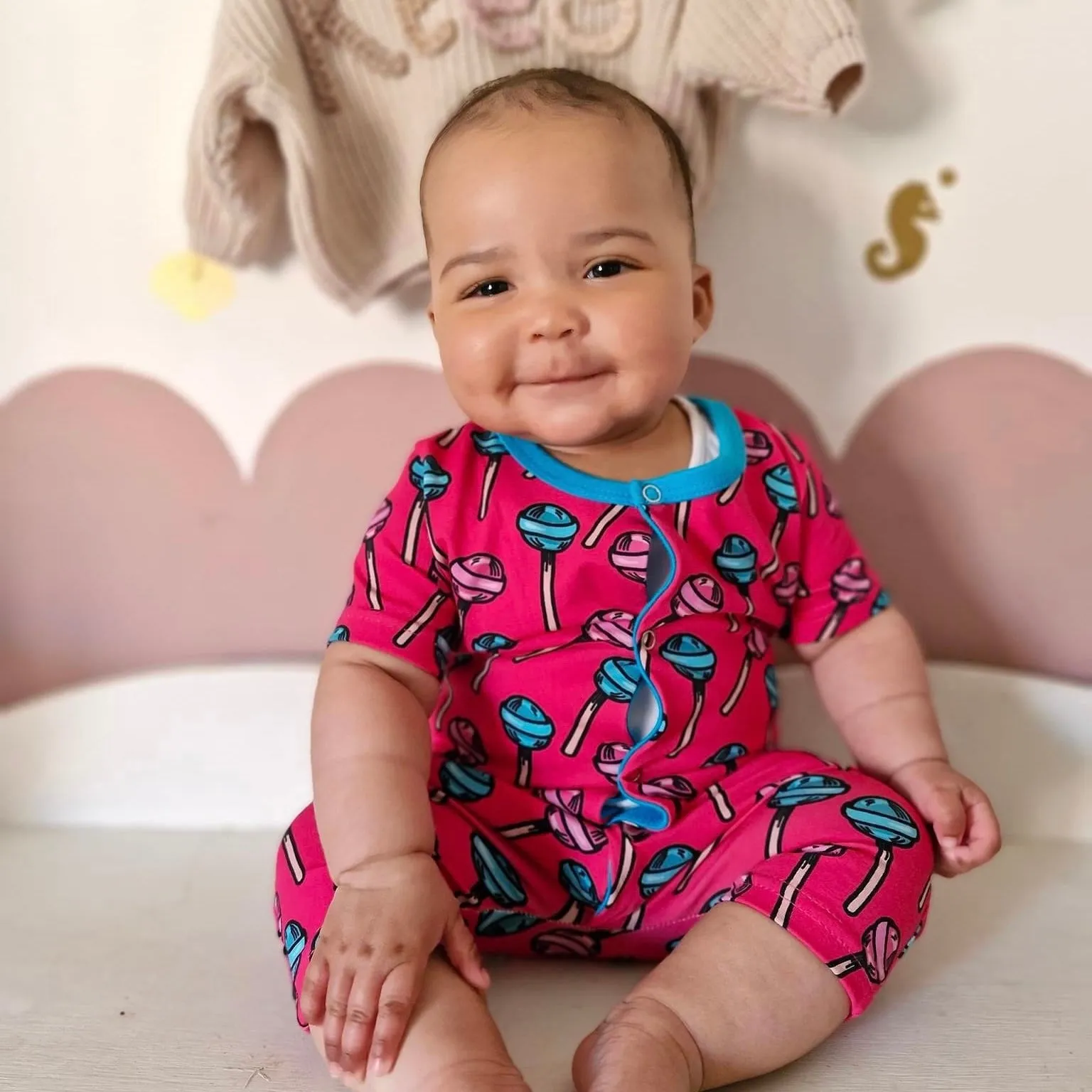Lollipop print Shortie Romper
