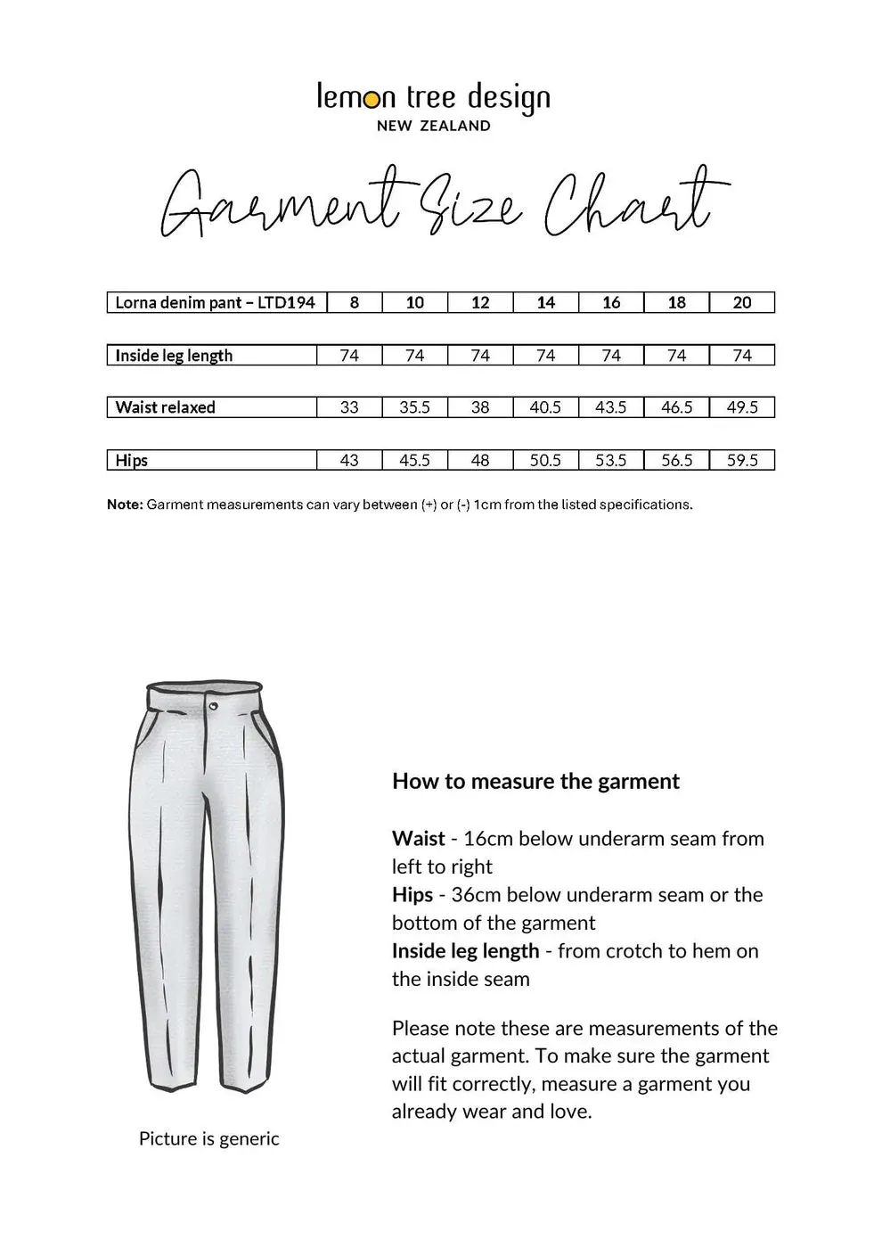 Lorna Denim Pant - Denim