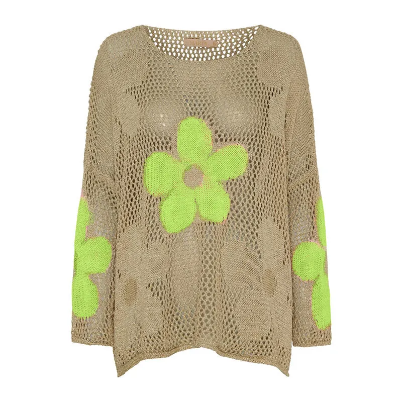 Lynja - Summer Sweater With Hemstitch