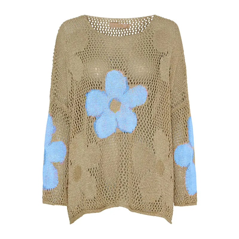 Lynja - Summer Sweater With Hemstitch