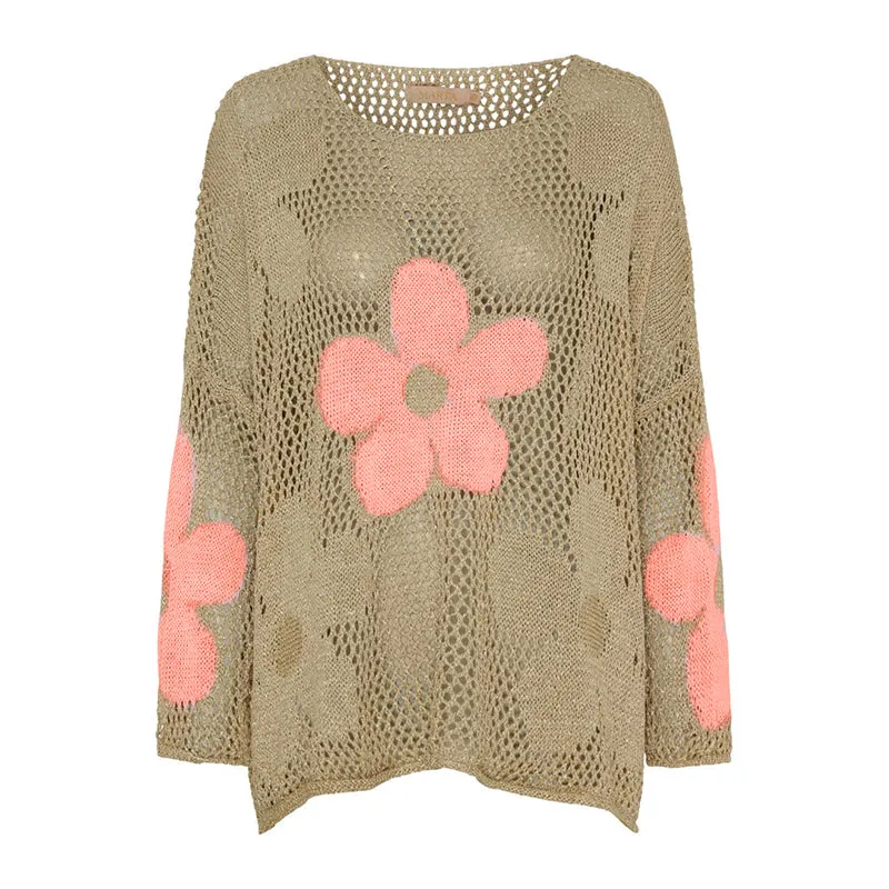 Lynja - Summer Sweater With Hemstitch