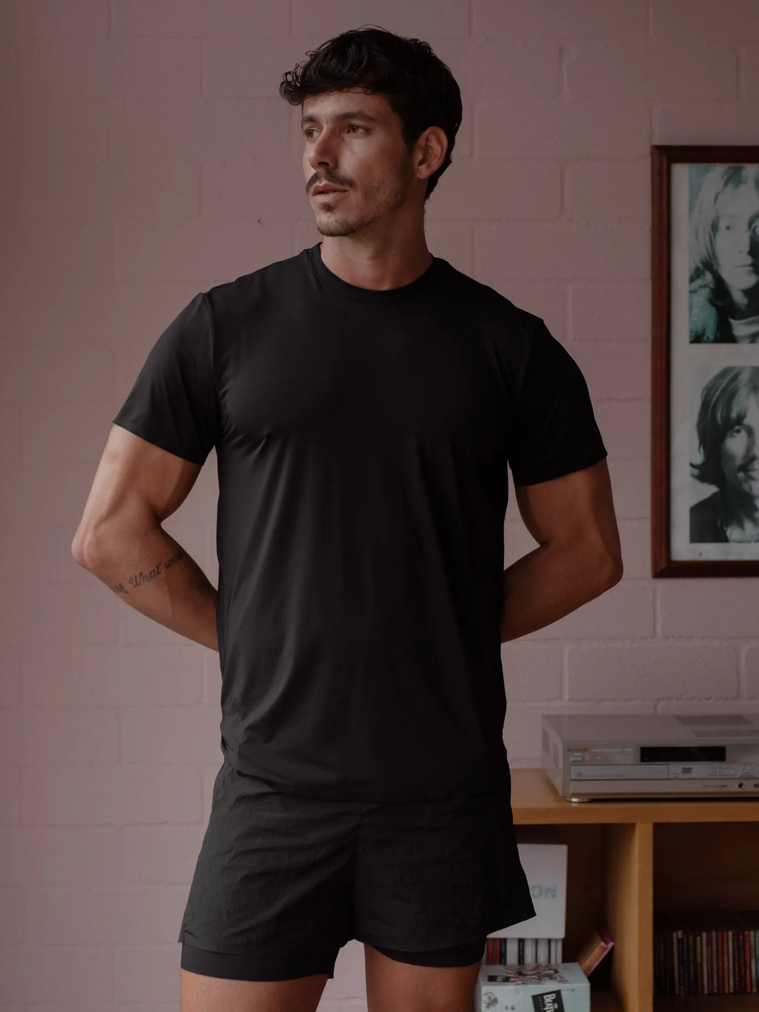 MEN TRAINING T-SHIRT - BLACK