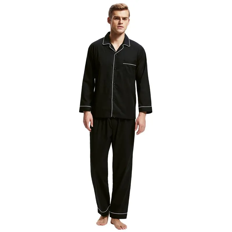Mens Silk Satin Pajamas Pyjamas Set Sleepwear Set Loungewear