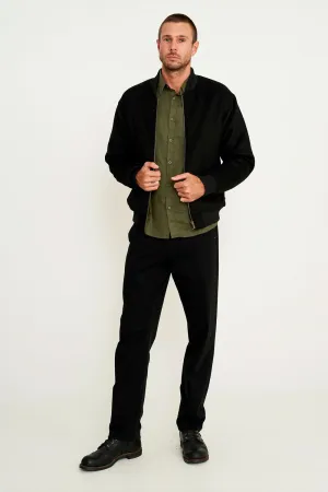 MR SIMPLE WOOL BOMBER JACKET