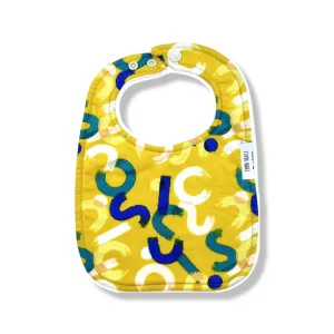 MUSTARD BRUSHSTROKE TRADITIONAL BIB