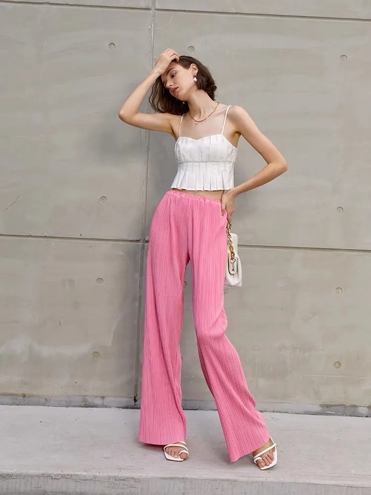 Naua Pleated Camisole Top in White