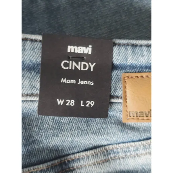 NEW MAVI CINDY DISTRESSED CUFFED VINTAGE MOM JEANS - 28 X 29