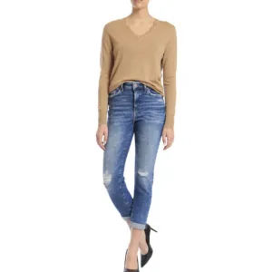 NEW MAVI CINDY DISTRESSED CUFFED VINTAGE MOM JEANS - 28 X 29