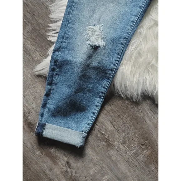 NEW MAVI CINDY DISTRESSED CUFFED VINTAGE MOM JEANS - 28 X 29