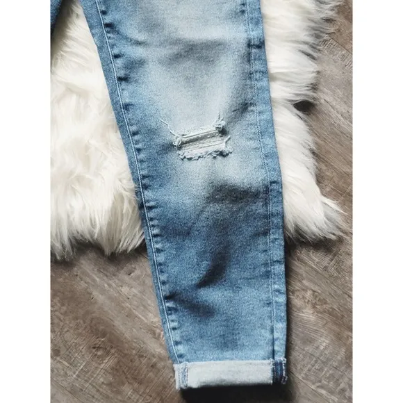 NEW MAVI CINDY DISTRESSED CUFFED VINTAGE MOM JEANS - 28 X 29