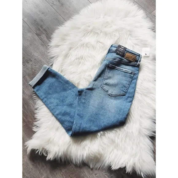 NEW MAVI CINDY DISTRESSED CUFFED VINTAGE MOM JEANS - 28 X 29