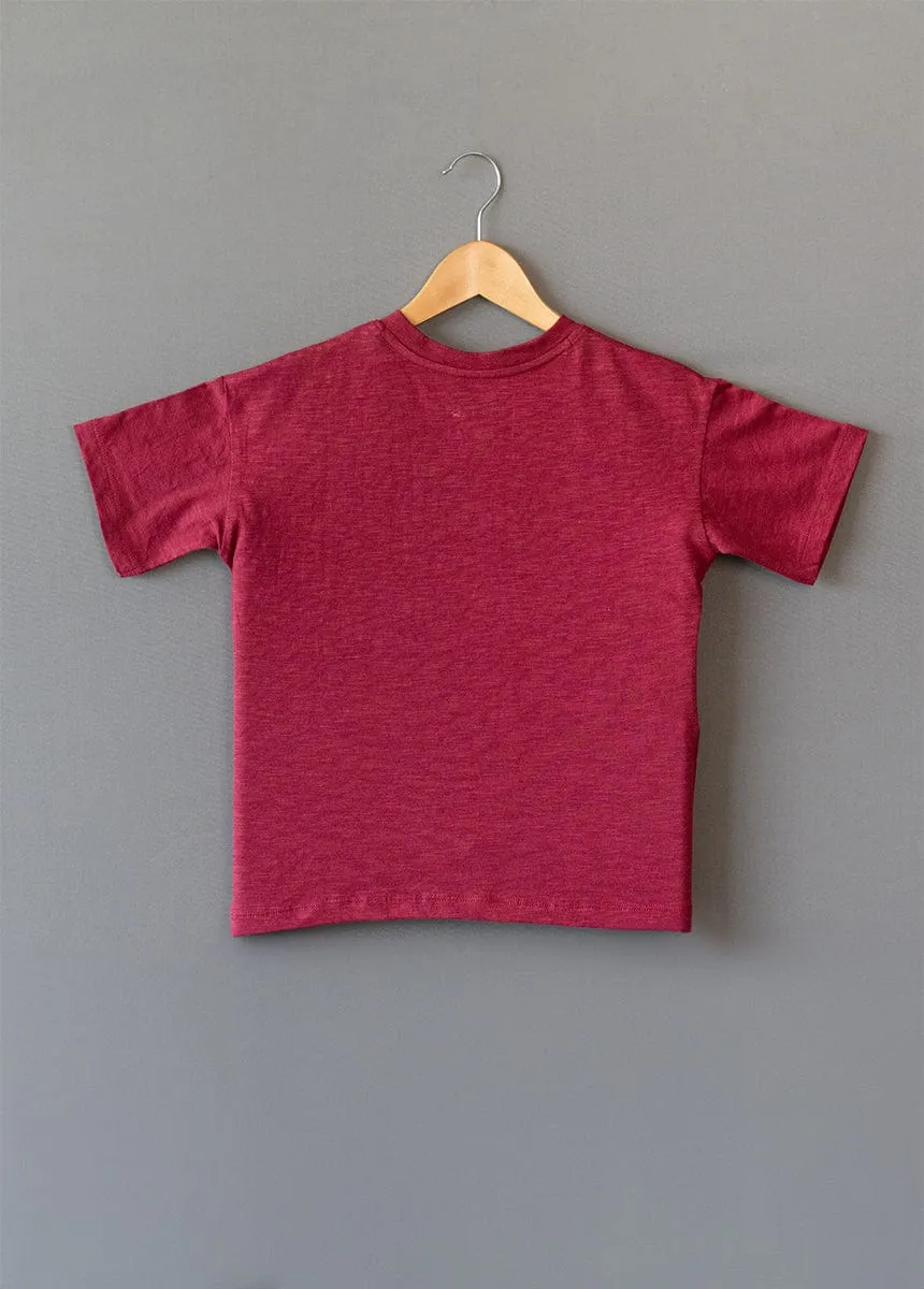 New York Red Ochre Tshirt For Girls