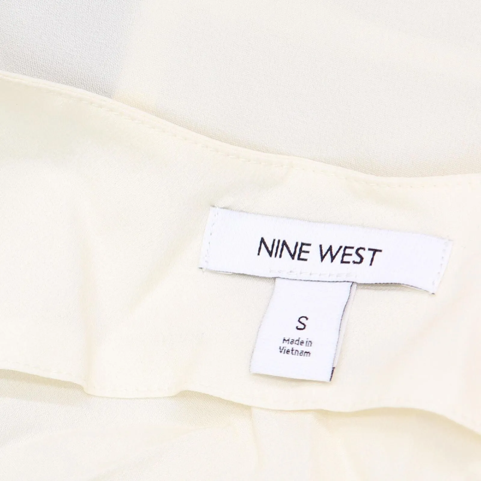 Nine West Womens Spaghetti Strap Woven A-Line Cami Cream Off White S