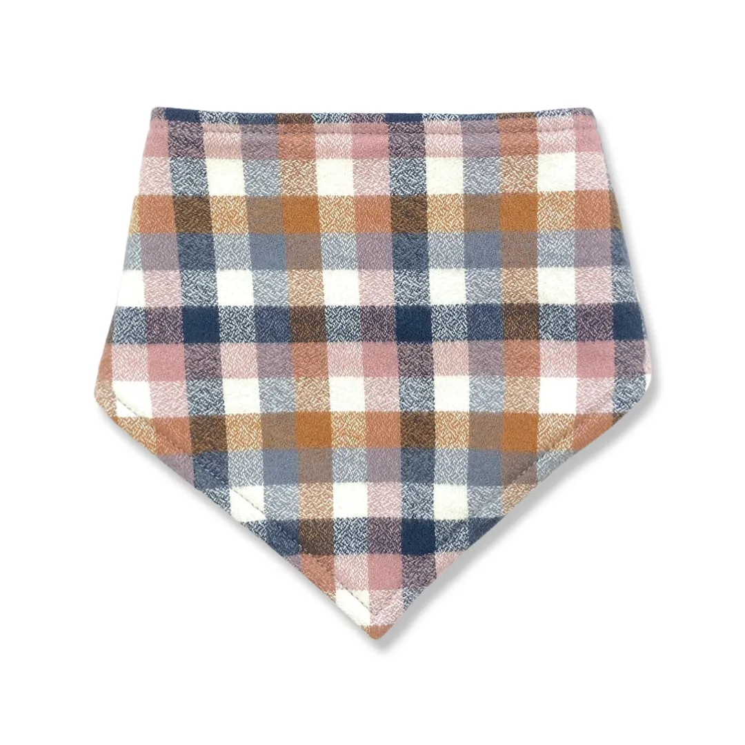 NUTMEG CHECK BANDANA BIB