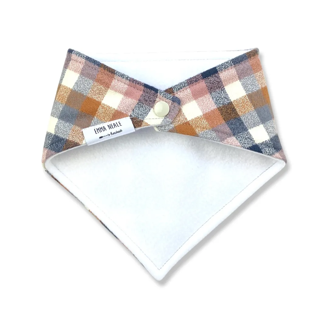NUTMEG CHECK BANDANA BIB