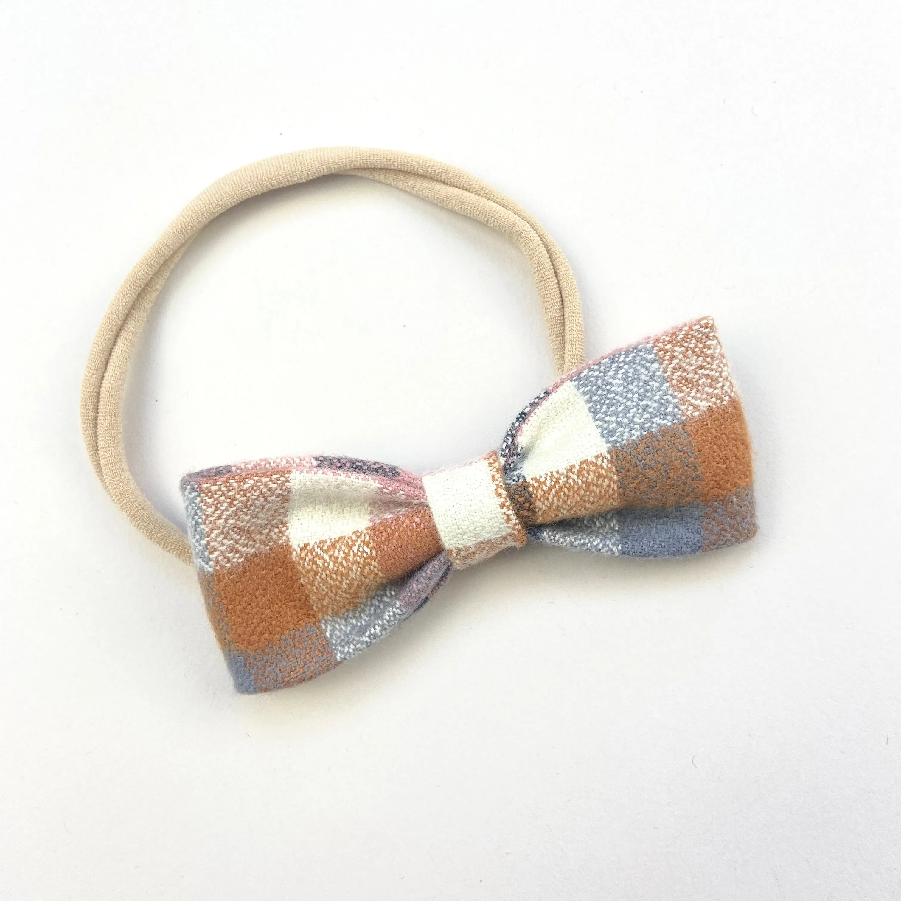 Nutmeg Check Ruby Bow Headband