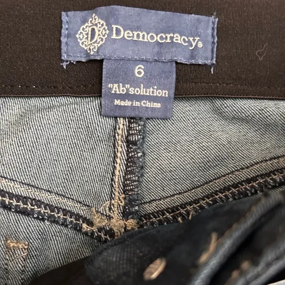 NWT Democracy Ab Solution Core Essential Women's Dark Blue Jeans 6