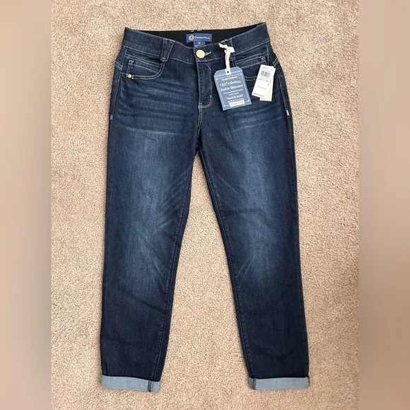 NWT Democracy Ab Solution Core Essential Women's Dark Blue Jeans 6