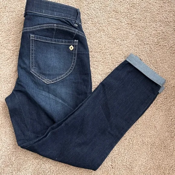 NWT Democracy Ab Solution Core Essential Women's Dark Blue Jeans 6