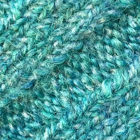 NWT JJill Women's Teal Assymetrical Knit Dragonfly Ribbed Poncho Small to Large