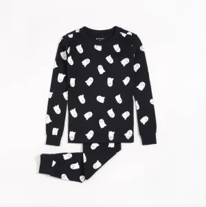 Petit Lem - Ghosts Glow in the Dark PJ Set - Black