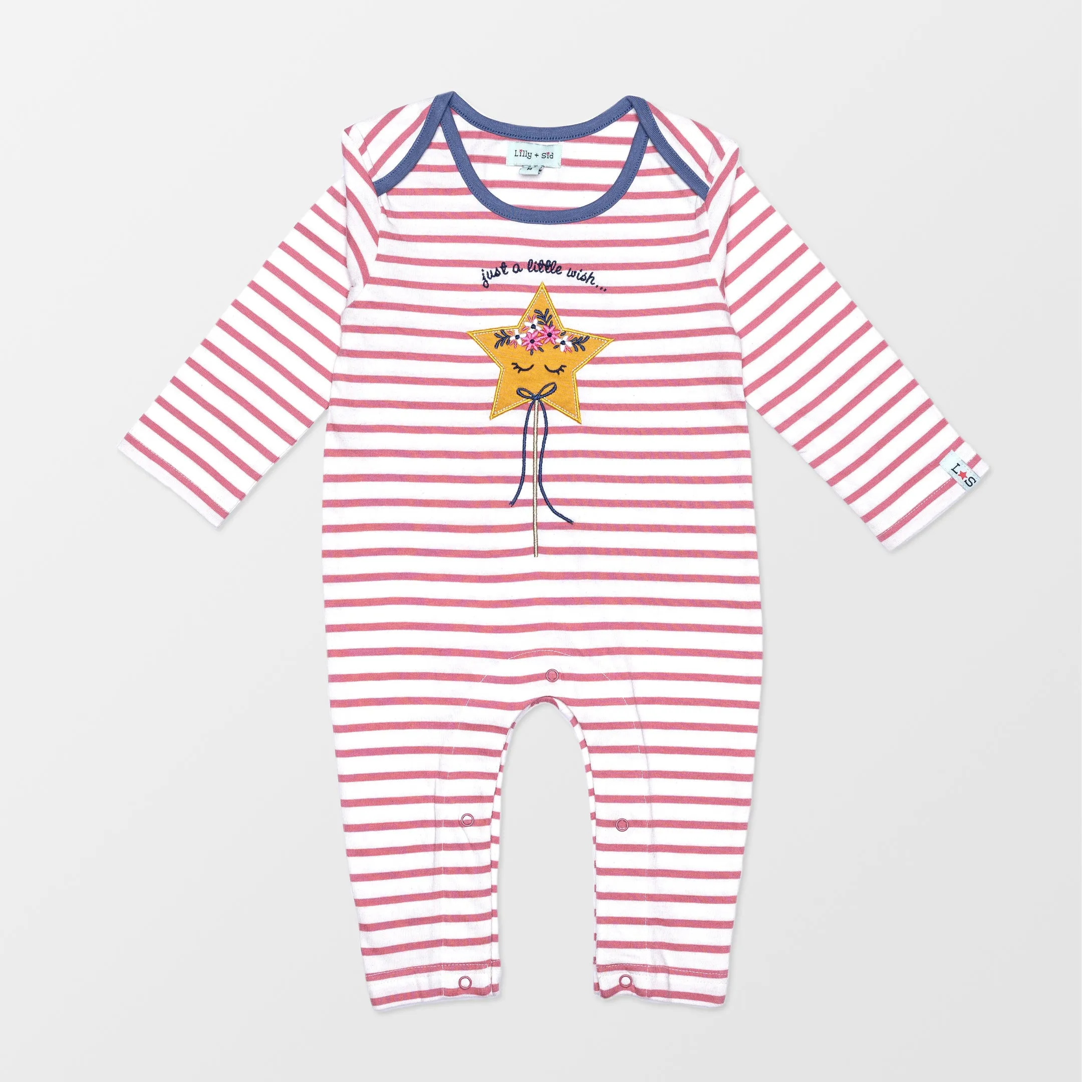 Pink Stripe Print Romper