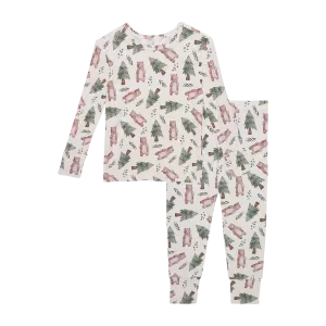 Posh Peanut Basic Long Sleeve Loungewear Pajama & Pants in Beary