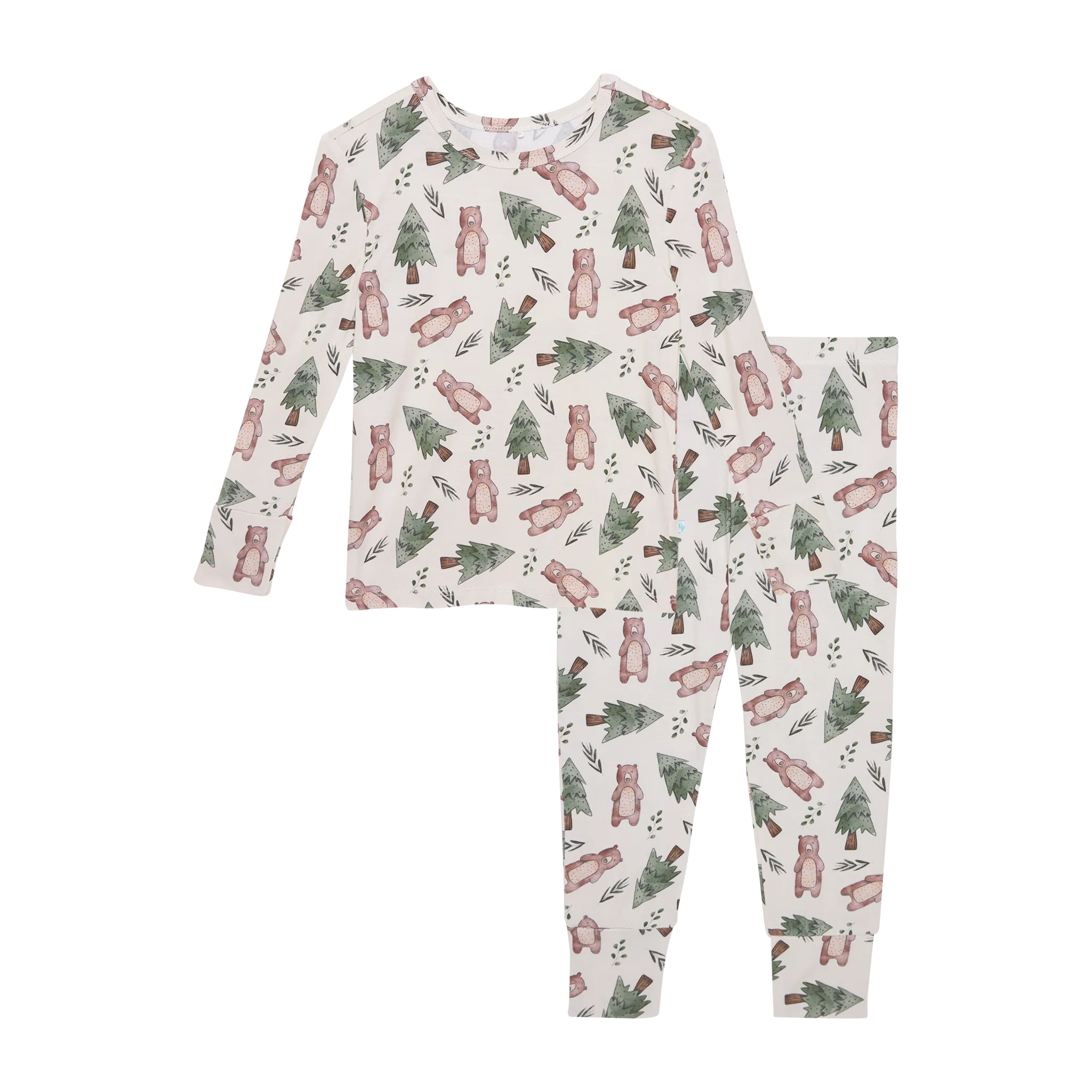Posh Peanut Basic Long Sleeve Loungewear Pajama & Pants in Beary
