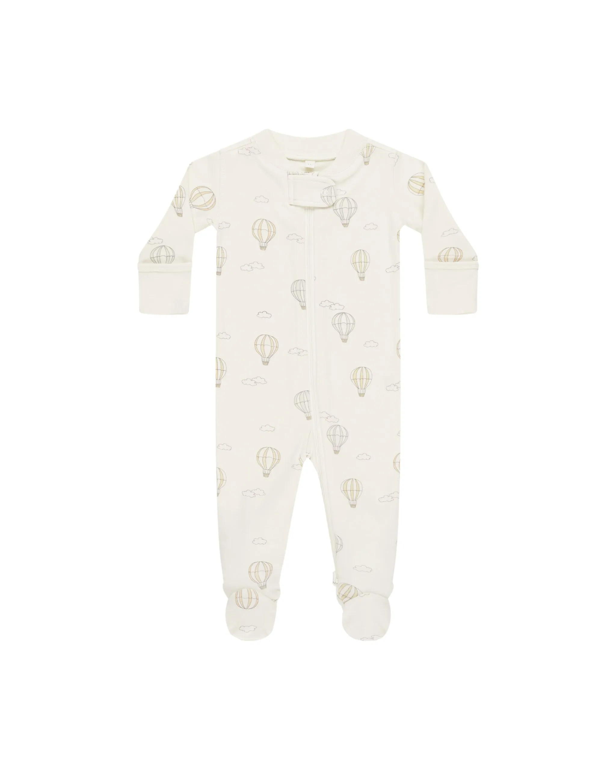 Quincy Mae Organic Cotton Zip Long Sleeve Sleeper – Hot Air Balloons