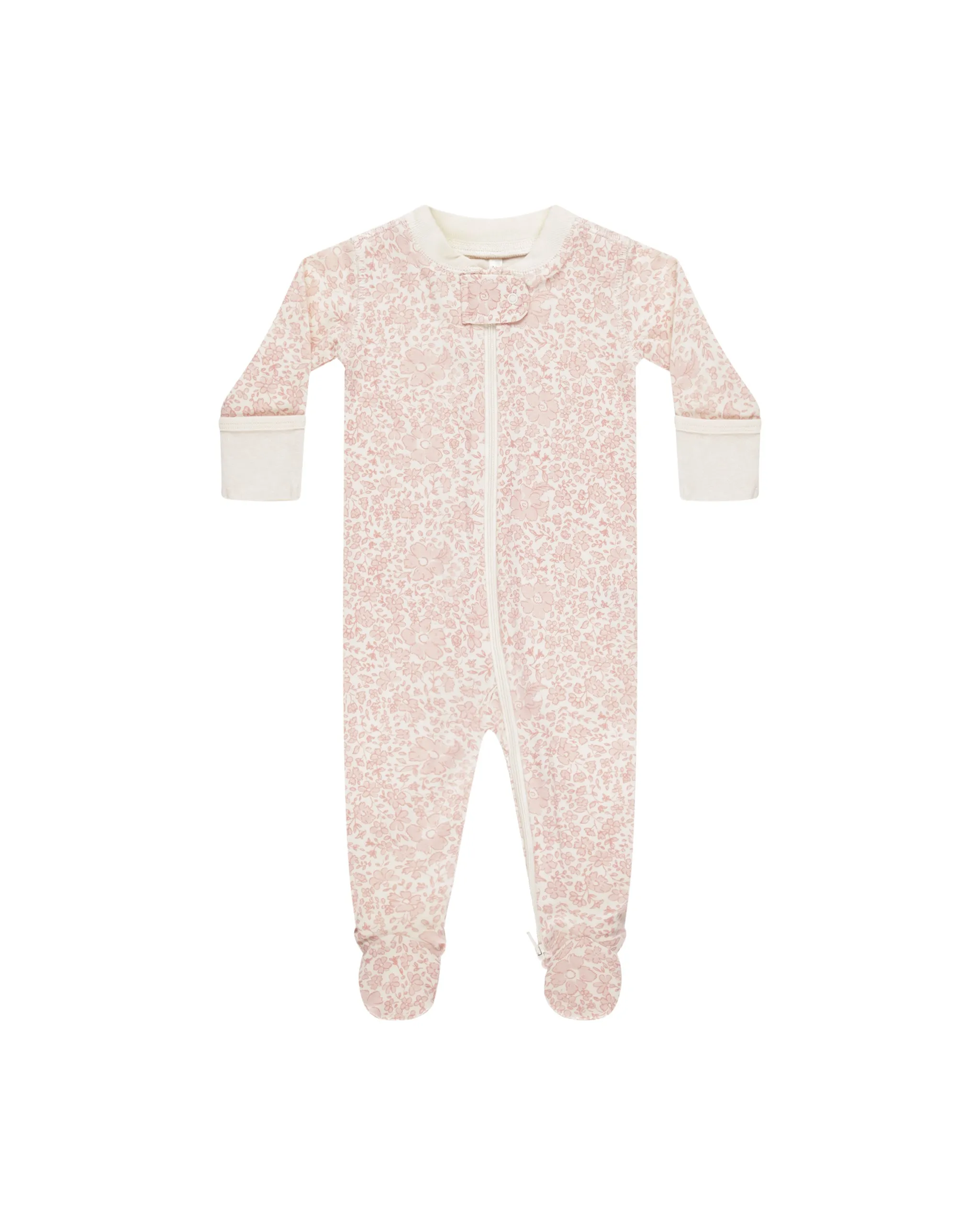 Quincy Mae Organic Cotton Zip Long Sleeve Sleeper – Pink Blossom