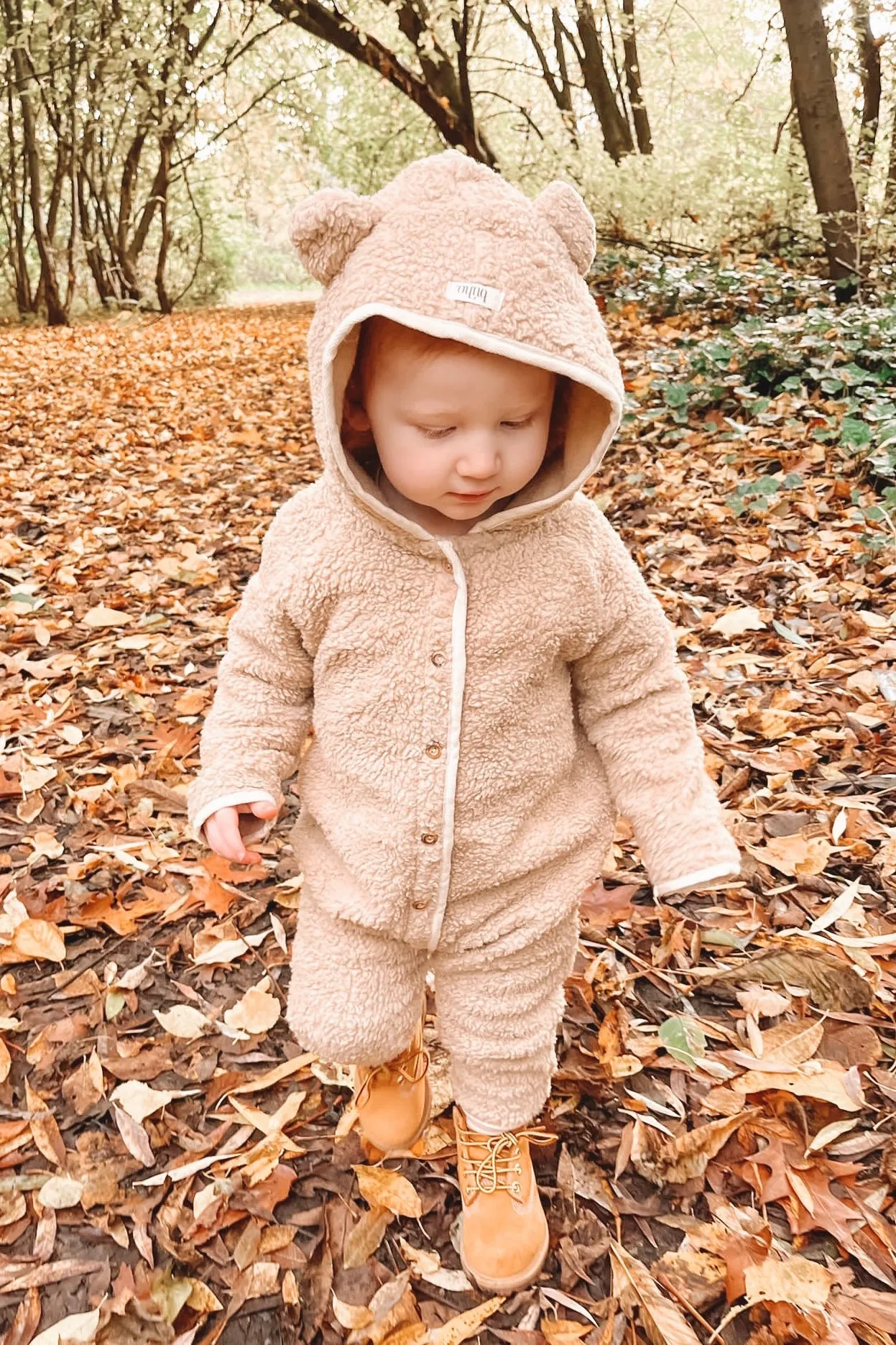 "Coco" Beige Sherpa Teddy Romper