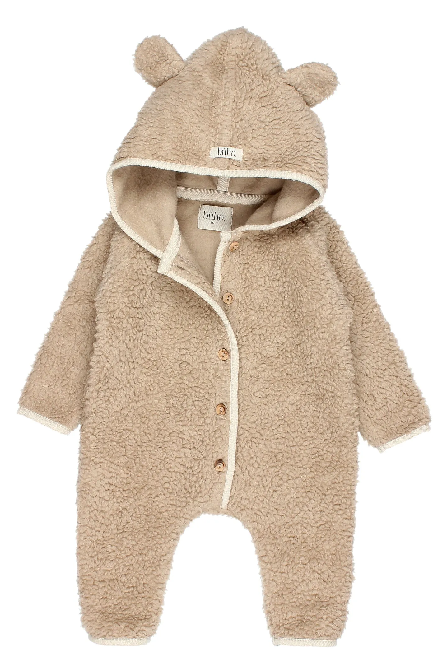 "Coco" Beige Sherpa Teddy Romper