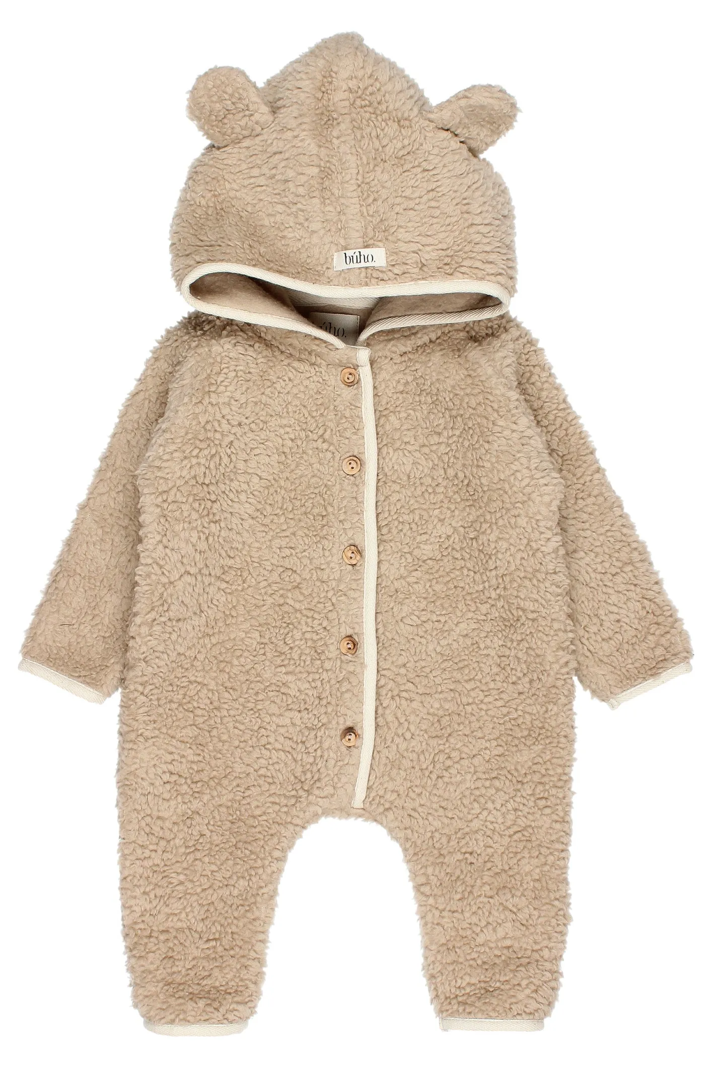 "Coco" Beige Sherpa Teddy Romper